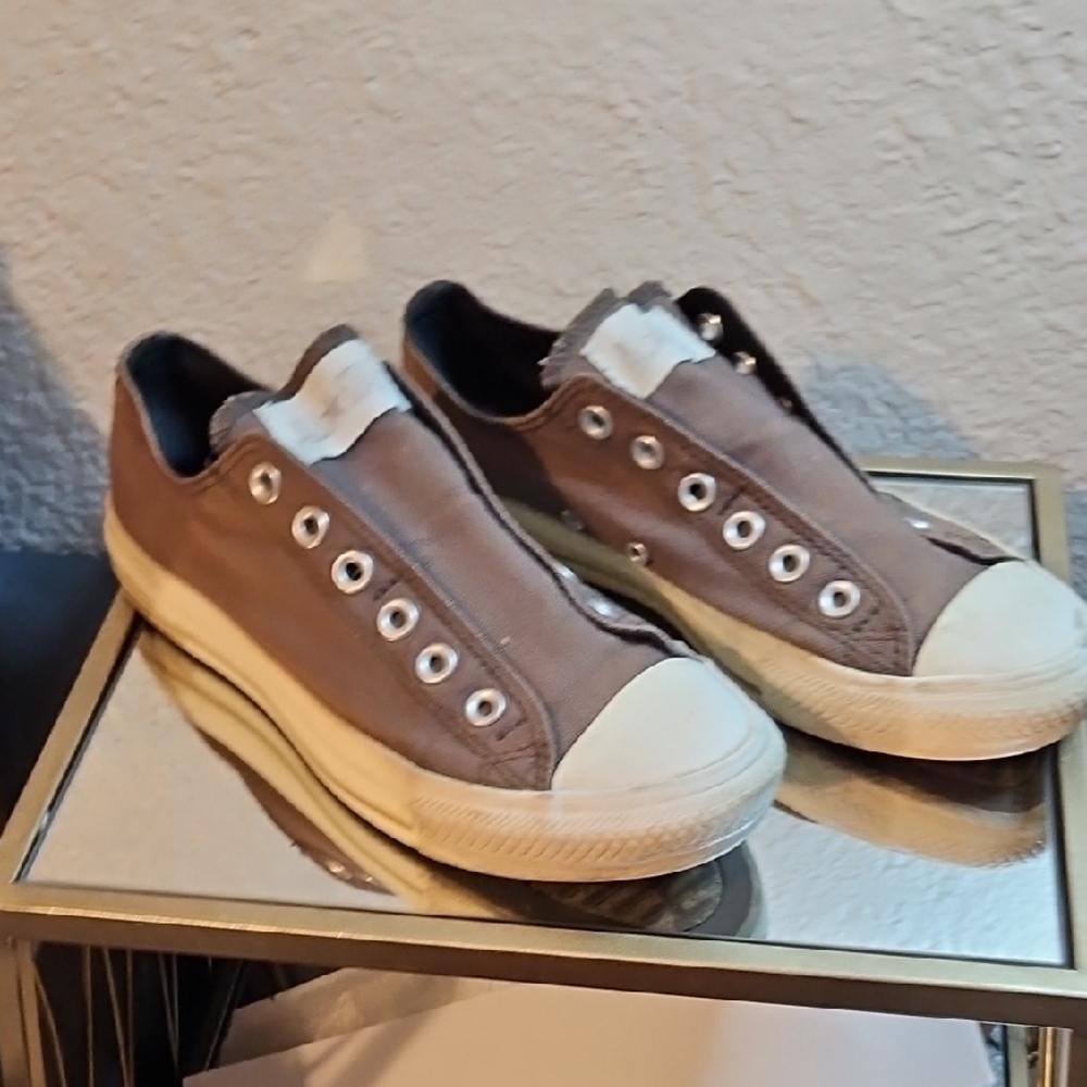 Converse Brown Slip-On Sneakers